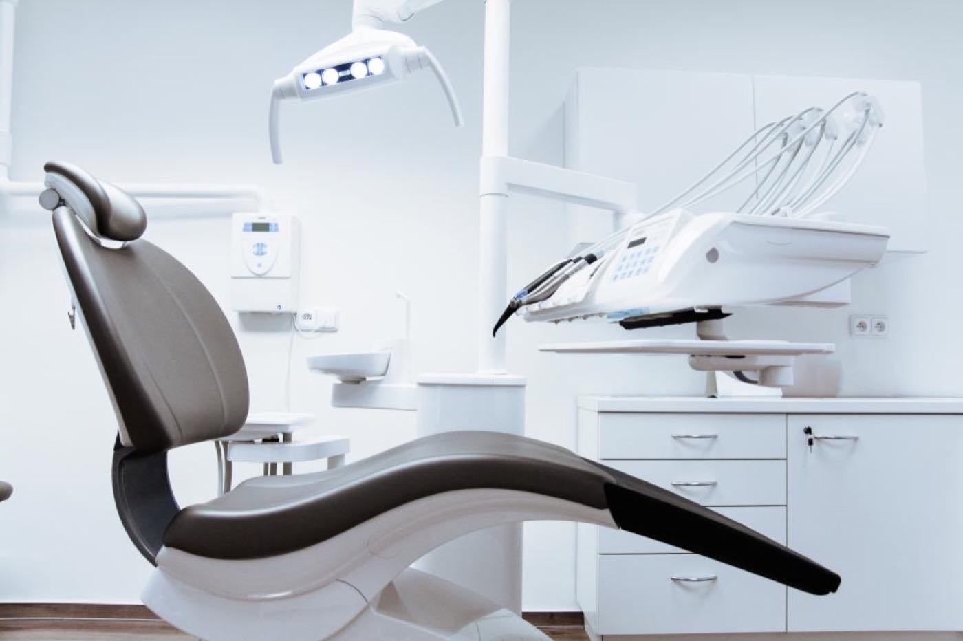 A dental surgery chair, illustrating private dental practice website design